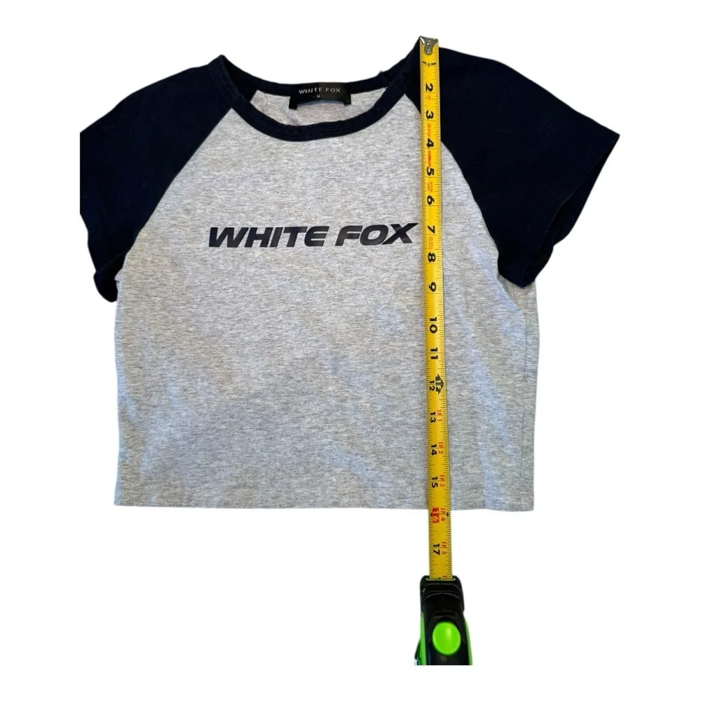 White Fox No Reason Baby Tee Grey Marle - Picture 6 of 8